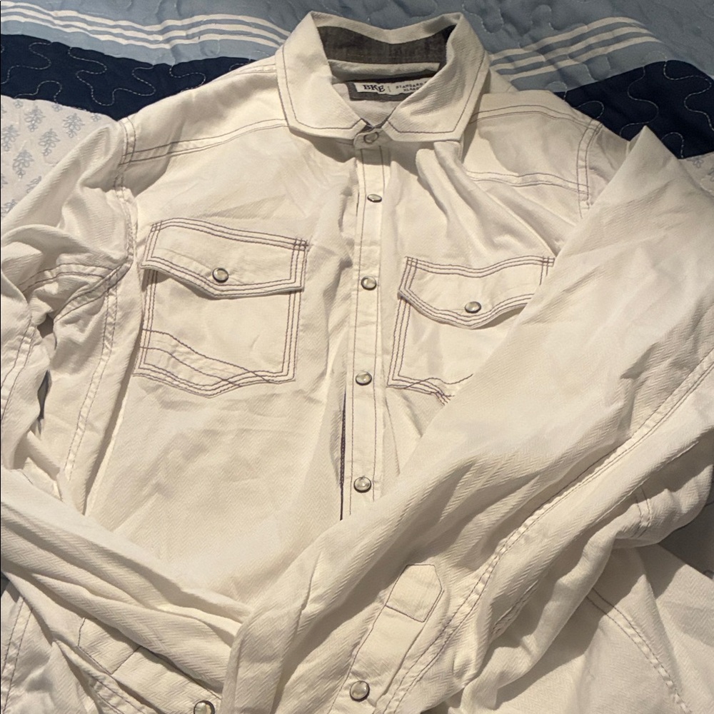 BKE Cream Button Down Shirt